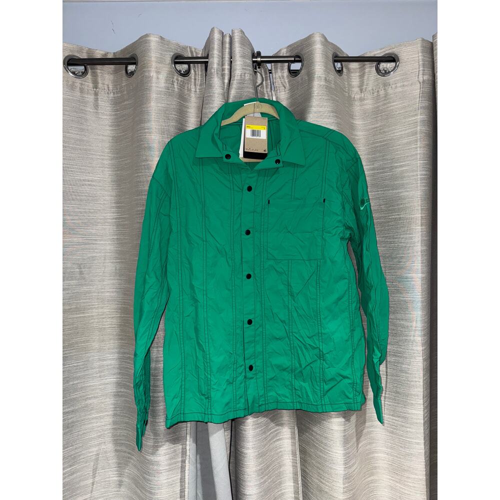 Nike Sportswear Tech Pack Woven Long Sleeve Shirt in Green Men's Small - NEW